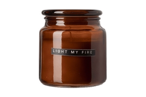 WELLmark - stort duftlys - amber - cedarwood LIGHT MY FIRE